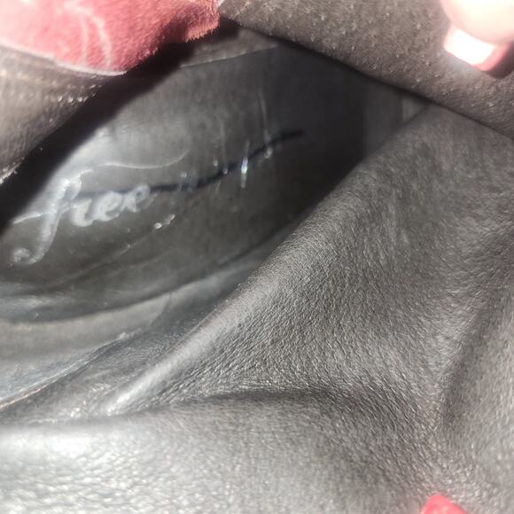 Free People Fairfax Heel Suede Zip Boot Womens 8.5/39 Rust Red corpcore office - Picture 8 of 9